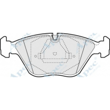 PAD655 APEC Комплект тормозных колодок, дисковый тормоз