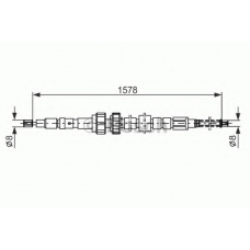 1 987 482 243 BOSCH Трос, стояночная тормозная система