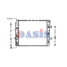 134180N AKS DASIS Радиатор, охлаждение двигателя