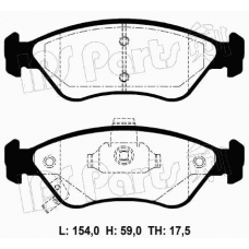 IBD-1K02 IPS Parts Комплект тормозных колодок, дисковый тормоз