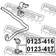0123-417 FEBEST Тяга стабилизатора передняя левая