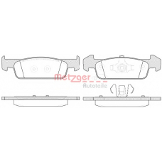1540.10 METZGER Комплект тормозных колодок, дисковый тормоз