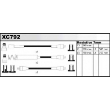XC792 QUINTON HAZELL Комплект проводов зажигания