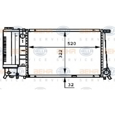 8MK 376 717-214 HELLA Радиатор, охлаждение двигателя