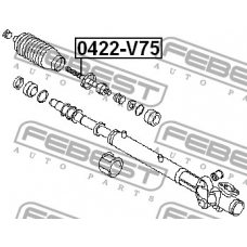 0422-V75 FEBEST Осевой шарнир, рулевая тяга