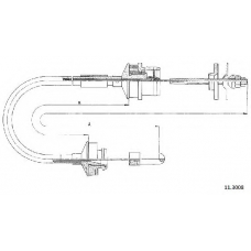 11.3008 CABOR Трос, управление сцеплением