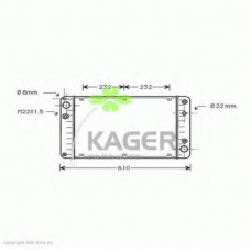 31-1594 KAGER Радиатор, охлаждение двигателя