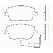 P 85 077 BREMBO Комплект тормозных колодок, дисковый тормоз