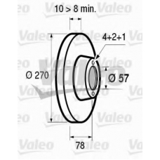 186489 VALEO Тормозной диск