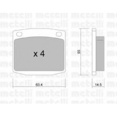 22-0486-0 METELLI Комплект тормозных колодок, дисковый тормоз