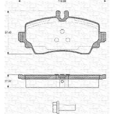 363702161068 MAGNETI MARELLI Комплект тормозных колодок, дисковый тормоз