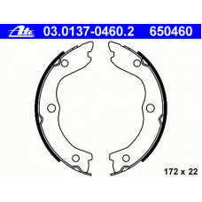 03.0137-0460.2 ATE Комплект тормозных колодок, стояночная тормозная с