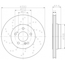 8DD 355 110-151 HELLA PAGID Тормозной диск