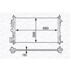 350213140700 MAGNETI MARELLI Радиатор, охлаждение двигателя