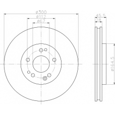 8DD 355 122-192 HELLA PAGID Тормозной диск