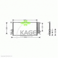 94-5777 KAGER Конденсатор, кондиционер