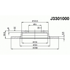 J3301000 NIPPARTS Тормозной диск