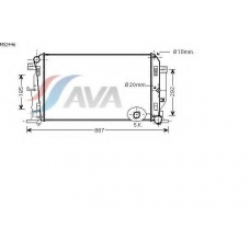 MS2446 AVA Радиатор, охлаждение двигателя