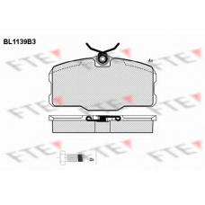BL1139B3 FTE Комплект тормозных колодок, дисковый тормоз