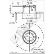 BS 7073 BRECO Тормозной диск