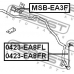 MSB-EA3F FEBEST Опора, стабилизатор