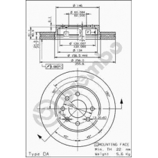 09.7820.10 BREMBO Тормозной диск