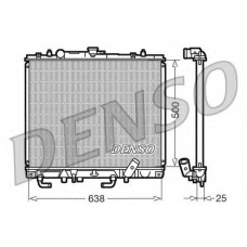 DRM45016 DENSO Радиатор, охлаждение двигателя