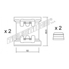 KIT.065 TRUSTING Комплектующие, колодки дискового тормоза