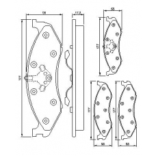 0 986 424 284 BOSCH Комплект тормозных колодок, дисковый тормоз