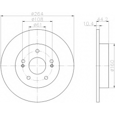 8DD 355 103-541 HELLA Тормозной диск