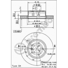 09.9172.14 BREMBO Тормозной диск