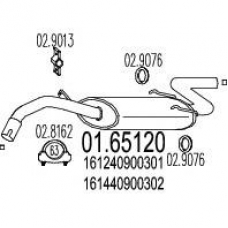 01.65120 MTS Глушитель выхлопных газов конечный