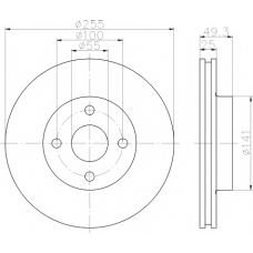 8DD 355 118-621 HELLA PAGID Тормозной диск