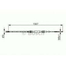 1 987 482 104 BOSCH Трос, стояночная тормозная система