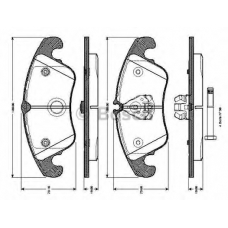 0 986 TB3 032 BOSCH Комплект тормозных колодок, дисковый тормоз