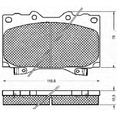 10756 BSF Комплект тормозных колодок, дисковый тормоз