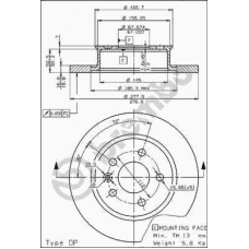 08.5501.10 BREMBO Тормозной диск