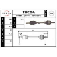 T98329A EAI Приводной вал