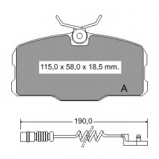 834080 Vema Комплект тормозных колодок, дисковый тормоз