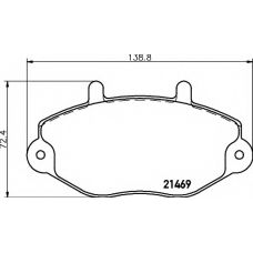 8DB 355 019-381 HELLA Комплект тормозных колодок, дисковый тормоз