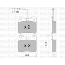 22-0192-0 METELLI Комплект тормозных колодок, дисковый тормоз