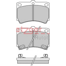1170250 METZGER Комплект тормозных колодок, дисковый тормоз