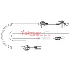11.2144 METZGER Трос, управление сцеплением
