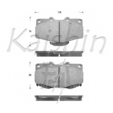 FK2160 KAISHIN Комплект тормозных колодок, дисковый тормоз