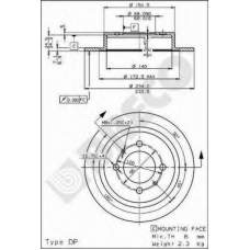 BS 7521 BRECO Тормозной диск