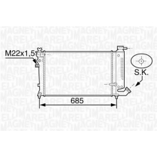 350213119400 MAGNETI MARELLI Радиатор, охлаждение двигателя