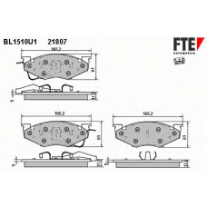 BL1510U1 FTE Комплект тормозных колодок, дисковый тормоз