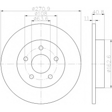 8DD 355 118-221 HELLA PAGID Тормозной диск