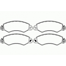 P B1 002 BREMBO Комплект тормозных колодок, дисковый тормоз