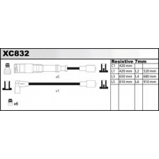 XC832 QUINTON HAZELL Комплект проводов зажигания
